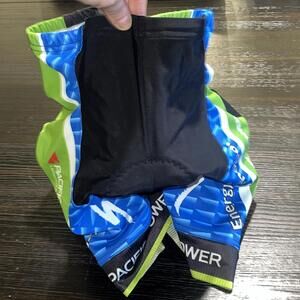 Castelli Women's Padded Cycling Shorts Black/Lime Green/Blue/White Size M